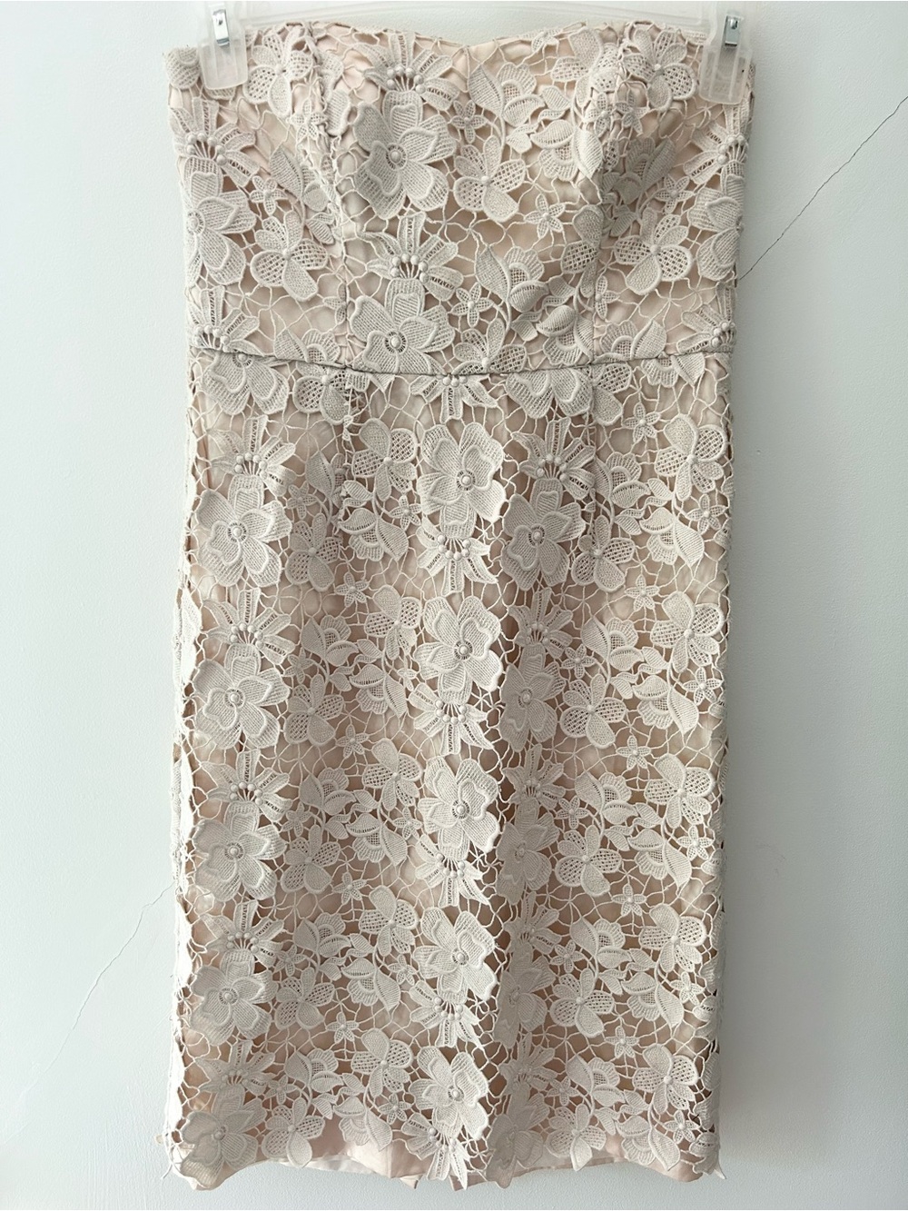 Monsoon Strapless Floral crochet Lace Dress